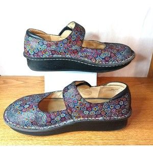 ALEGRIA paloma wallflower Mary Janes mosaic floral Women's SIZE *EU-41**US-10.5*